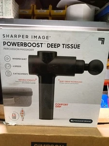 SHARPER IMAGE Powerboost Deep Tissue Percussion Massager, Massage Gun - Picture 1 of 1