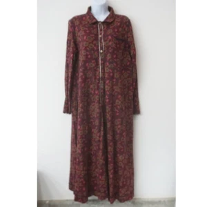 Vestido Midi Natural Life Christa Algodón Mediano Rojo Estampado Floral Cuello Boho Nuevo con Etiquetas - Imagen 1 de 7