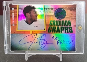 2012 PP Rifrattore JUSTIN BLACKMON ON CARD GO POKES! ISCRIZIONE AUTO RC #/10 SSP - Foto 1 di 2