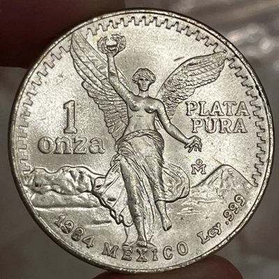 1984 Mexico Libertad 1 Oz 999 Silver Briliant UNC - Image 1 of 2