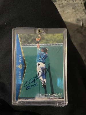 Upper Deck 1995 SP Gary Sheffield Florida Marlins Baseball Card #55 AUTOGRAPH - Image 1 of 2