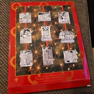 Home for the Holidays Set 9 Days A Christmas Carol versilberte Ornamente - Bild 1 von 13