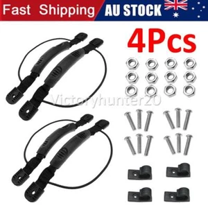 4X Kayak Handle Canoe Boat Side Mount Carry Handle With Bungee Cord Accessories - Picture 1 of 9
