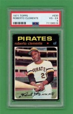 1971 Topps #630 Roberto Clemente **** PSA VG-EX 4 **** old Pirates baseball card