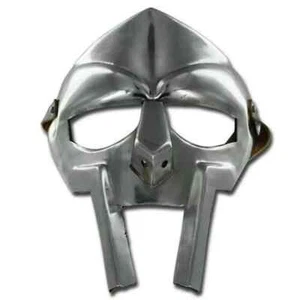 MF Doom Maschera Gladiatore Madvillain 18g Metallo Dolce Armatura Viso Replica Medievale - Foto 1 di 5