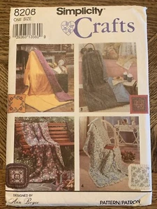 8208 Simplicity Pillow in a Quilt 45x72 Pocket CRAFTS Uncut FF - Picture 1 of 2