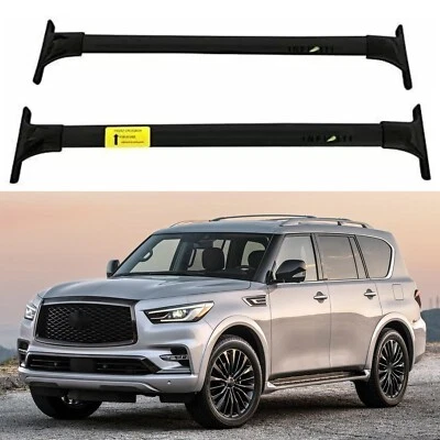 Barras transversales aptas para Infiniti QX56 QX80 2011-2024 barra transversal de riel de techo de acero Foto 1 de 4