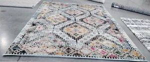 BLUE / YELLOW 9' X 12' Back Stain Rug, Reduced Price 1172742968 MAD418K-9 - Picture 1 of 4