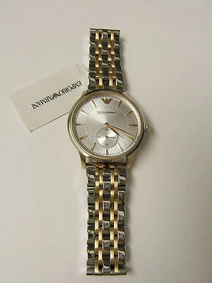 (M) RELOJ EMPORIO ARMANI ACERO INOXIDABLE ORO ROSA Y PLATA AR1839 NUEVO CON ETIQUETA Foto 1 de 4