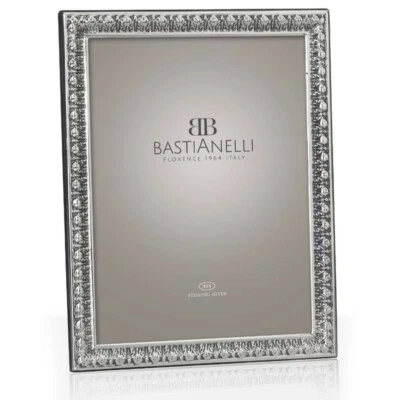 925 Sterling Silver Photo Frame Baroque Leaves 7 x 9 Mahogany Back - Image 1 of 4