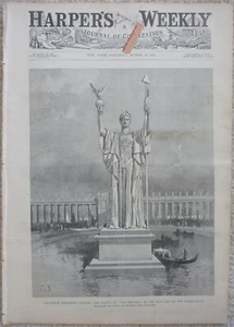 1892 Harper's Weekly Journal Magazine March 12, Boston, New York, Ski Jumping - Picture 1 of 14