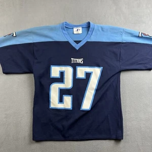 Maglia Vintage Tennessee Titans Uomo M Eddie George T-Shirt Logo Atletica Adulto - Foto 1 di 12