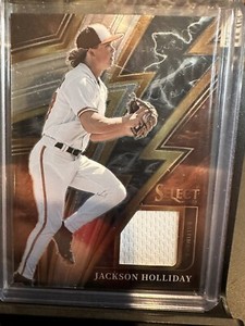 2023 Panini Select Baseball Jackson Holliday Sparks Patch RC Orioles
