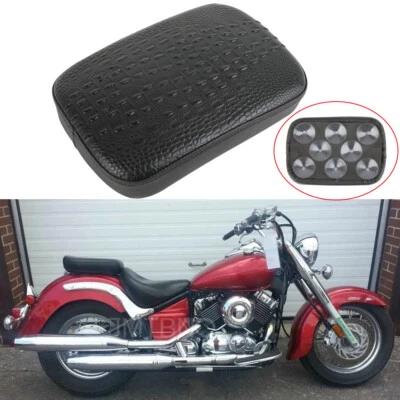 Asiento almohadilla de pasajero trasero cocodrilo 8 ventosas para Yamaha V Star 650 Foto 1 de 4
