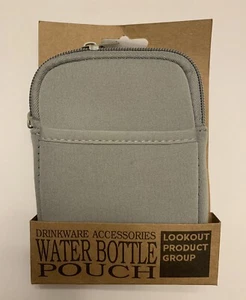 New Lookout Product Group Water Bottle Pouch W/ Zip up Pocket - Gray, DCC1027003 - Picture 1 of 7