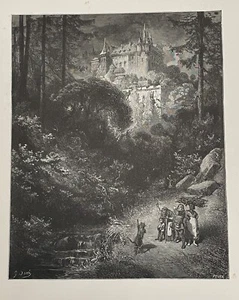 GUSTAVE DORÉ - FAIRY TALES BY PERRAULT Wood Engraving, 1862 - PUSS IN BOOTS (2) - Picture 1 of 6