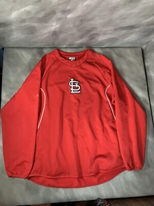 ST. LOUIS CARDINALS MLB Majestic Therma Base Béisbol Vellocino Bolsillos Grandes - Imagen 1 de 5