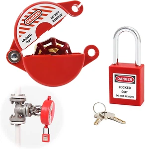 Outdoor Faucet Lock with Safety Padlock - Water Spigot Lock, Hose Bib Lock for 1 - Picture 1 of 11
