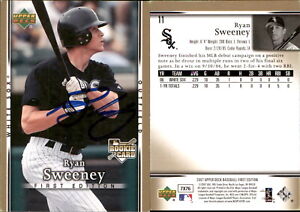 Ryan Sweeney Signed 2007 Upper Deck First Edition #11 Card Chicago White Sox