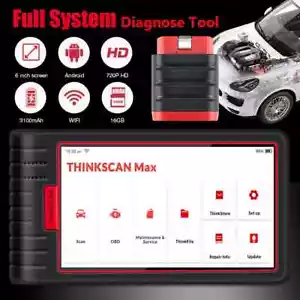 Thinkcar Thinkscan MAx Car OBD2 Scanner ALL System Diagnostic Reset Service Tool - Picture 1 of 7