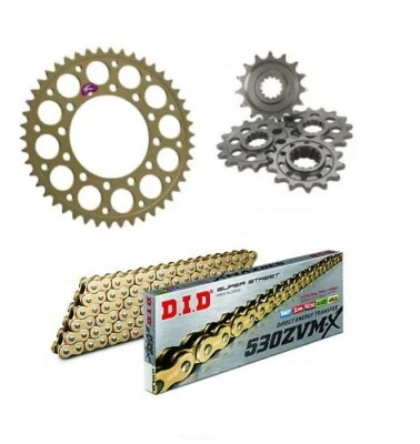 Fits Suzuki GSXR 1000 2003 2004 K3 K4 Race 520 Renthal & DID ZVMX Chain & Sprock - Image 1 of 4