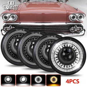 For Chevy Impala El Camino Caprice 5.75" 5 3/4 LED Headlight Halo DRL Hi/Lo 4PCS - Picture 1 of 10