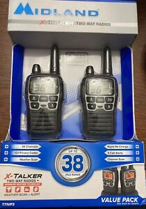 Midland X-Talker 2-Way Radio Value Pack - T71VP3 38 Mile Range NIB NEW (Sealed)