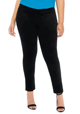 THE LIMITED Plus PA12C Black Signature Pull-on Skinny Pant in Velveteen Stretch  - Image 1 of 3