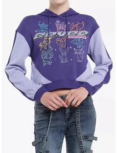 new Pokemon Eevee Evolutions iridescent foil hoodie jacket official Nintendo L - Picture 1 of 5