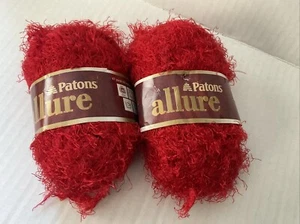 Patons Allure Yarn Lot Of 2 Garnet - Picture 1 of 5