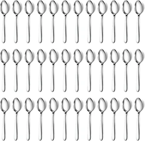 36 Piece Teaspoon Set, 6.2 Inch Stainless Steel Small Spoons, Mirror Polished - Picture 1 of 12
