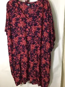 Vestido Lands’ End para mujer 1X (16W-18W) cuello en V cordón cintura cubierta - Imagen 1 de 2