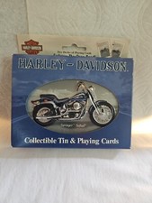Harley Davidson COLLECTIBLE TIN AND PLAYING CARDS NEW Unopened