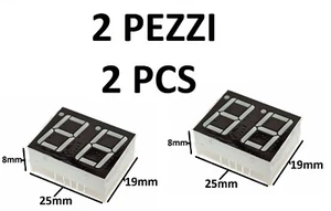 DISPLAY A LED 7 SEGMENTI ROSSO ANODO COMUNE 2 CIFRE NUMERO 0,56 ARDUINO 2PZ - Foto 1 di 5