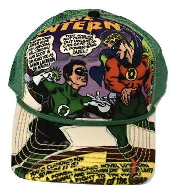 DC Comics зеленый фонарь комиксов выглядят взрослых сетки водитель грузовика бейсболки новый с Ярлыками - Изображение 1 из 4