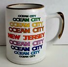 Vintage Ocean City New Jersey Duży kubek do kawy 5" Wysoki Kolorowy kamionkowy HTF!