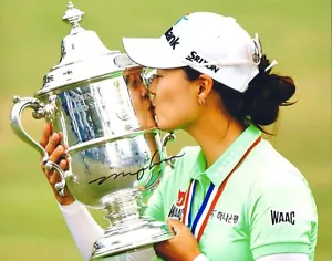 FOTO FIRMATA MINJEE LEE AUTO 11X14 LPGA TOUR US OPEN EVIAN CHAMPION AUSTRALIA A - Foto 1 di 1