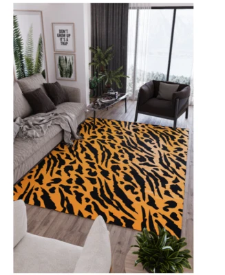 Tiger Stripes Tiger Print bedroom Non Slip Rug Carpet 120CM x 180CM mat - Image 1 of 2