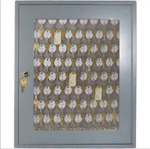 STEELMASTER Dupli-Key Vue Two-Tag Key Cabinet — 60-Key Capacity, Gray - Picture 1 of 2