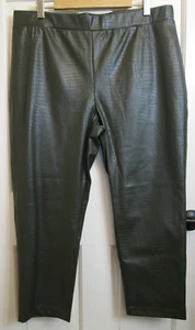 Pantalones Isaac Mizrahi Live verde estampado de serpiente para mujer 18WP 38x25 elásticos 42-33804 - Imagen 1 de 7