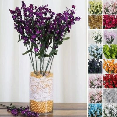 20" Alto 24 Arbustos BABY RESPIRATH FLORES DE RELLENO de Seda para Centros de Boda OFERTA Foto 1 de 4