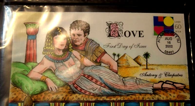COLLINS LOVE CACHET FDC "Anthony & Cleopatra," Cancelled LA (08-16-2002), New - Image 1 of 3