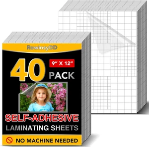 40 PCS Self-Adhesive Laminating Sheets, 9 X 12 Inches Clear Laminating Sheets ⭐⭐ - Picture 1 of 6