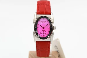 EXTE' Reloj Mujer Esfera Rosa Correa De Cuero Roja EX.4003L/07 Nuevo Dama - Imagen 1 de 5