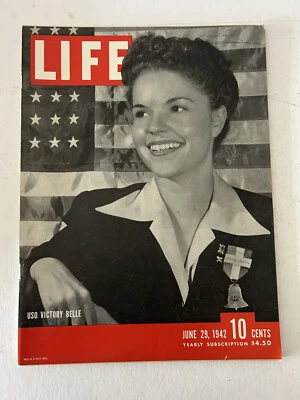 Life Magazine Jume 29, 1942, USO, Admiral William Halsey, Aircraft Carriers - Image 1 of 3