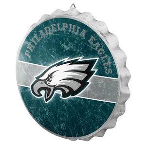 Philadelphia Eagles Distressed Bottle Cap Sign 12.5" FOCO - Picture 1 of 1