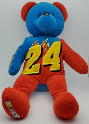 VTG JEFF GORDON 14" STUFFED EMROIRDERED TEAM BEARS AUTHENTIC FLAMES Cover