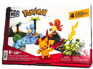MEGA Pokémon Blocchi Costruzioni Squadra Regione Kanto 130pz. Set! - Antipasti + Pikachu! - Foto 1 di 4