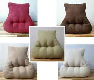 Back Support Lumbar Cushion Faux Suede Pain Relief Armchair Car Office - Picture 1 of 6