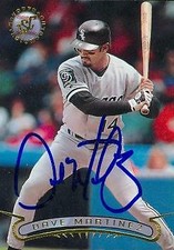 Dave Martinez autographed baseball card (Chicago White Sox) 1996 TSC #398